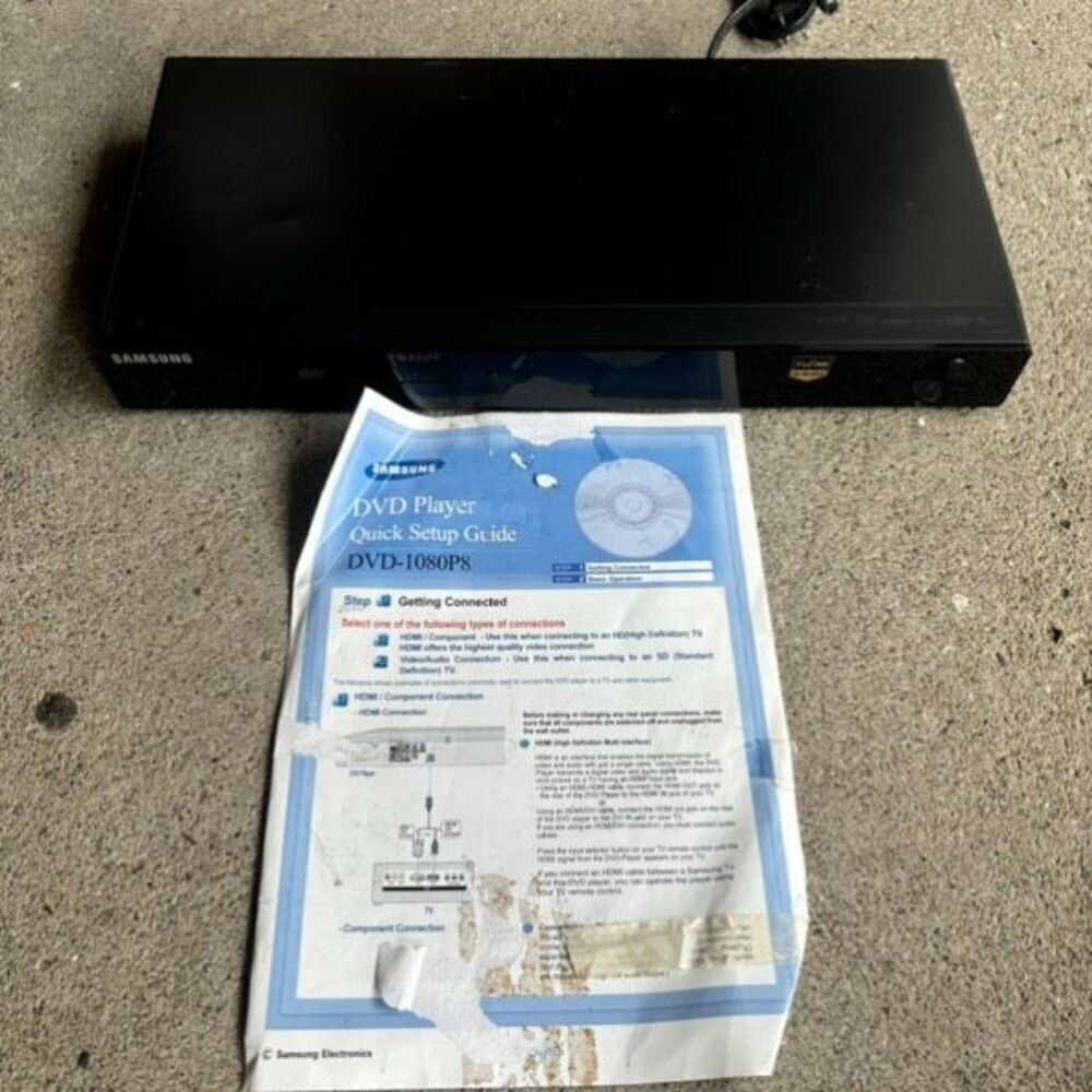 Samsung DVD Player DVD-1080P8 Tested No Remote